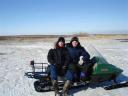 Lorsha And Genya By Their Snow Mobile